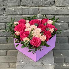 Цветочная композиция из Розы в коробке в Сырково