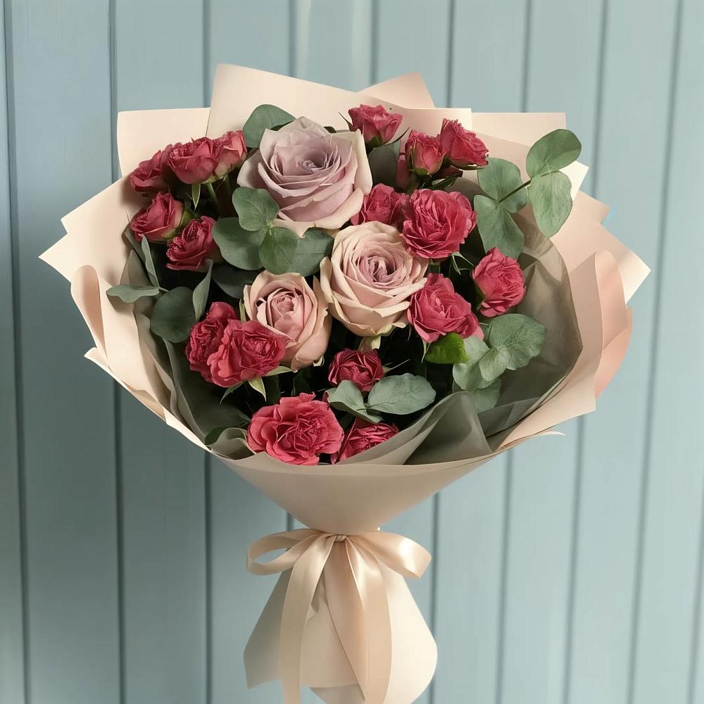 Букет цветов из: Гвоздики и Розы в Сырково