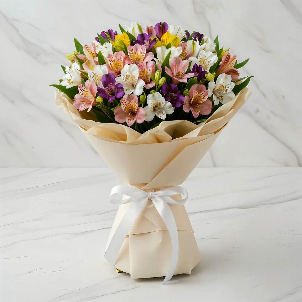 Букет цветов из: Альстромерии в Сырково