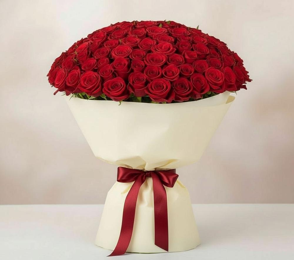 Букет 101 Красная роза Милано в Сырково