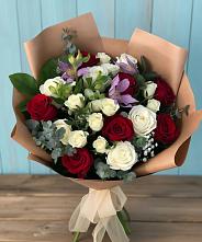Букет цветов из:  Розы и Альстромерии в Сырково