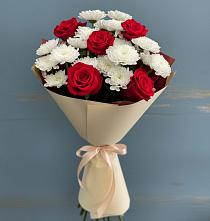 Букет цветов из:  Розы и Хризантемы в Сырково