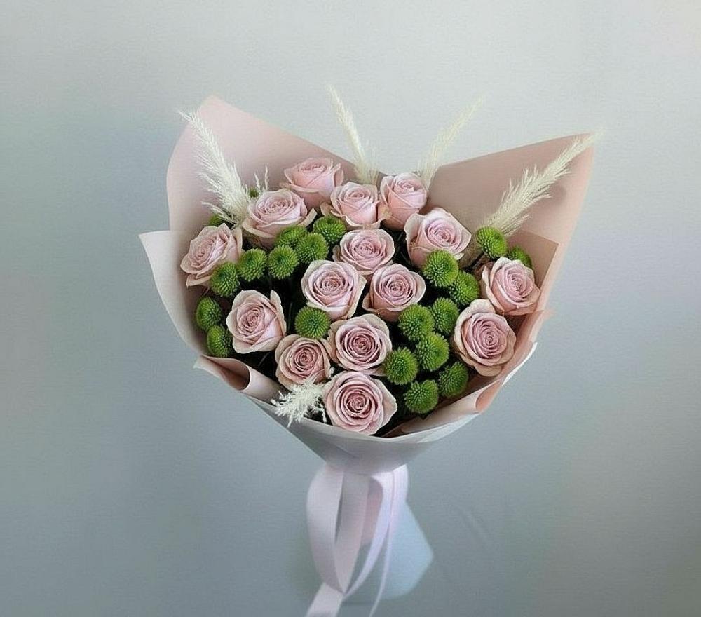 Букет цветов из: Розы и Хризантемы в Сырково