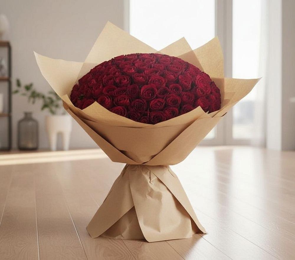 Букет 101 Красная роза в Сырково