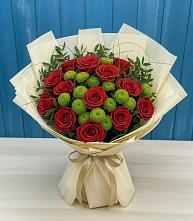 Букет цветов из:  Розы и Хризантемы #REPLACE_PRED# Сырково