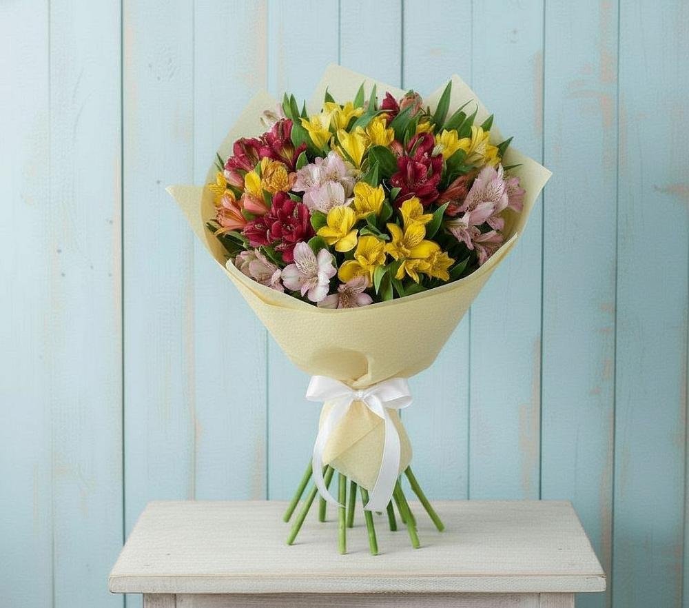 Букет цветов из: Альстромерии в Сырково